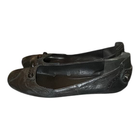 Balenciaga Black Leather Ballet Flats Size 9.5 - Picture 5 of 6